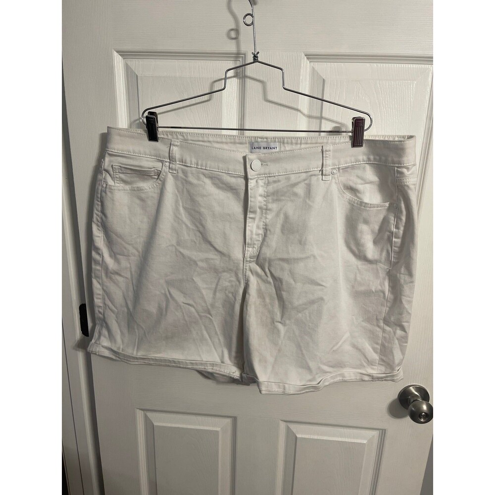 Lane Bryant White Denim Shorts Size 22  New Without Tags